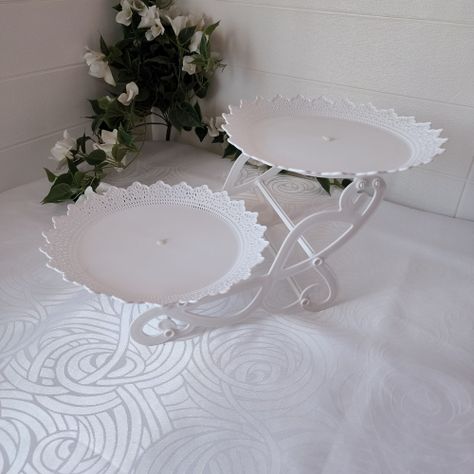 Set 9 Piezas Candy Bar (Porta Torta, Porta Cupcake, Bandeja, Canasto) - Blanco-4