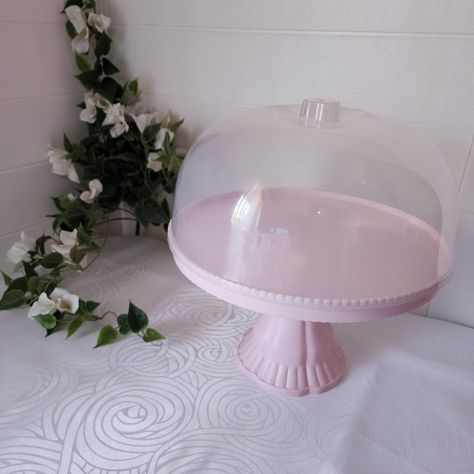 Porta Torta tipo Alzador Redondo Con Tapa 32cm - Rosado-1