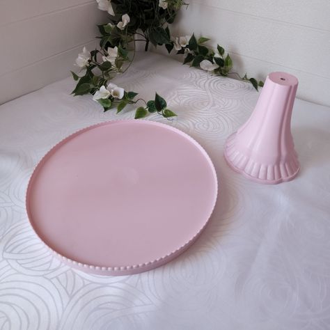 Porta Torta tipo Alzador Redondo Con Tapa 32cm - Rosado-2