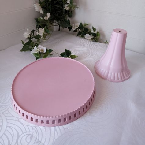 Porta Torta tipo Alzador Redondo 32cm - Rosado-1