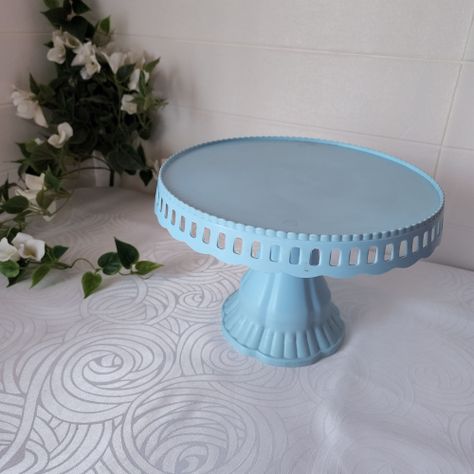 Porta Torta tipo Alzador Redondo 28cm - Celeste-1