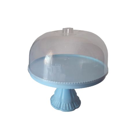 Porta Torta tipo Alzador Redondo Con Tapa 32cm - Celeste-0