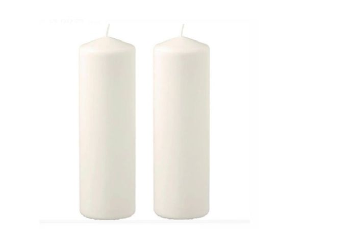 Pack de velones cirios blanco 15 x 5 cm-1
