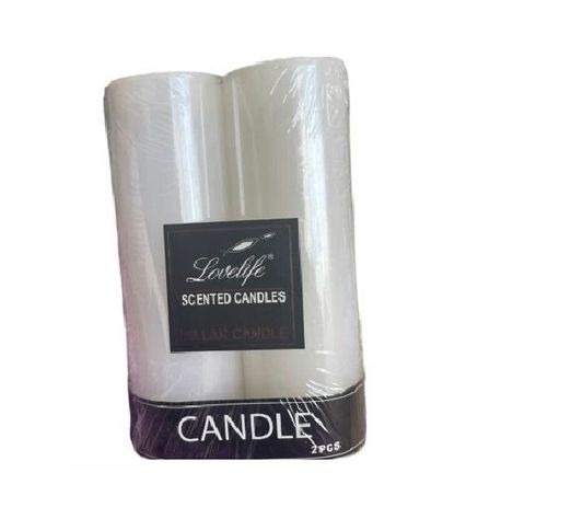 Pack de velones cirios blanco 15 x 5 cm-0