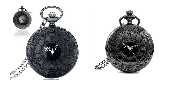 RELOJ DE BOLSILLO DE NUMEROS ROMANOS VINTAGE-0