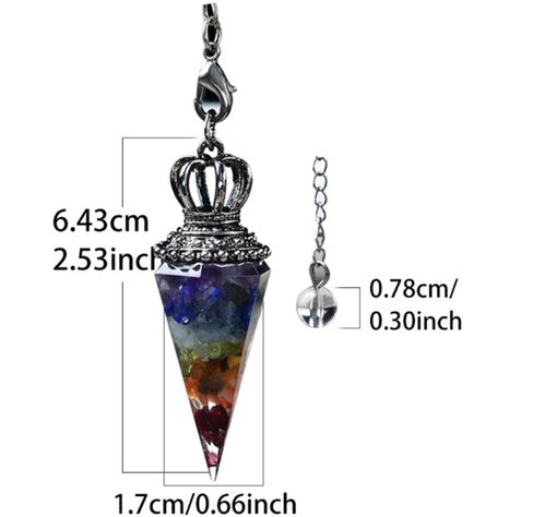 PENDULO DE ADIVINACION CON CRISTALES 7 CHAKRAS-1