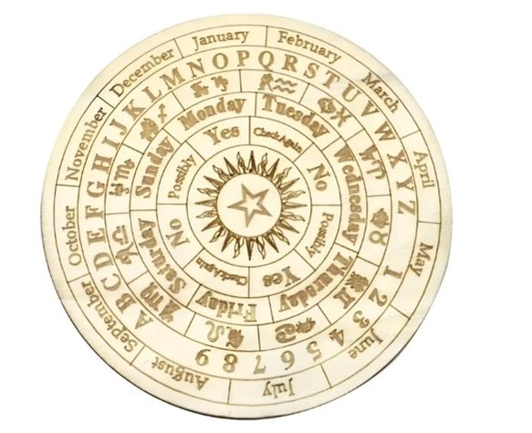 TABLERO CIRCULAR DE PENDULO PARA ADIVINACION-0