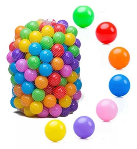 set 100 pelotas plasticas de colores de 5.5 cms -2