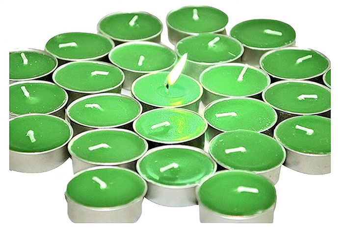SET DE 50 VELAS TEA LIGHT 0.9 X 3.5 CM VERDE-0