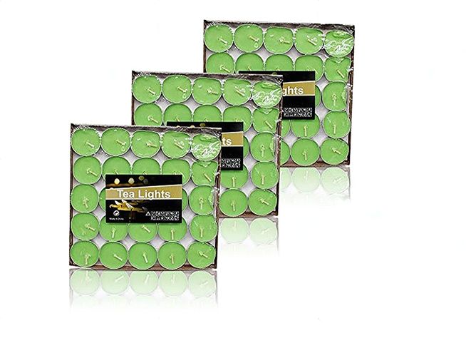 SET DE 50 VELAS TEA LIGHT 0.9 X 3.5 CM VERDE-3