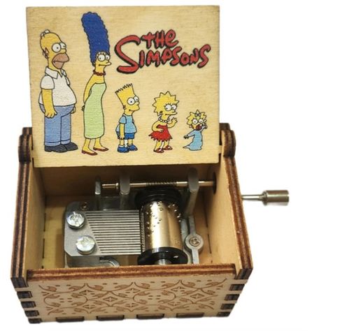 THE SIMPSONS LA FAMILIA CAJA MUSICAL A MANIVELA-0