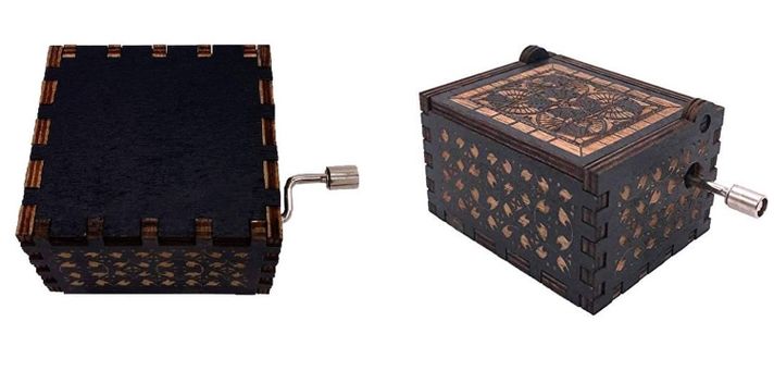 CAJA MUSICAL DE ROMEO Y JULIETA NEGRA-2