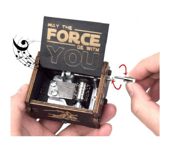 STARS WARS caja musical de manivela color negro-1