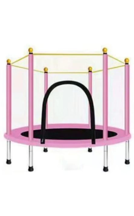 TRAMPOLIN CAMA ELÁSTICA SALTARINA PARA NIÑOS COLOR ROSADO-0