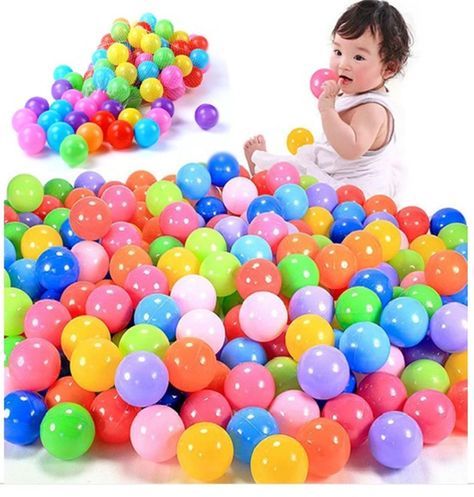 SET  DE 200 PELOTAS PLASTICAS DE COLORES PARA NIÑOS 5.5 CMS-2