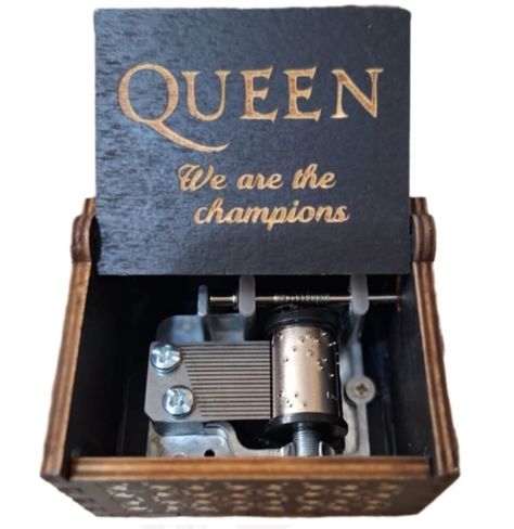 CAJA MUSICAL QUEEN WE ARE THE CHAMPIONS NEGRA-0