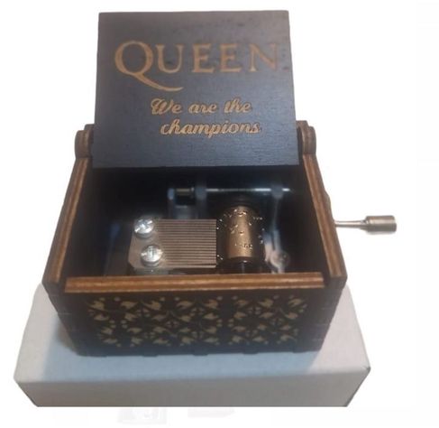 CAJA MUSICAL QUEEN WE ARE THE CHAMPIONS NEGRA-3