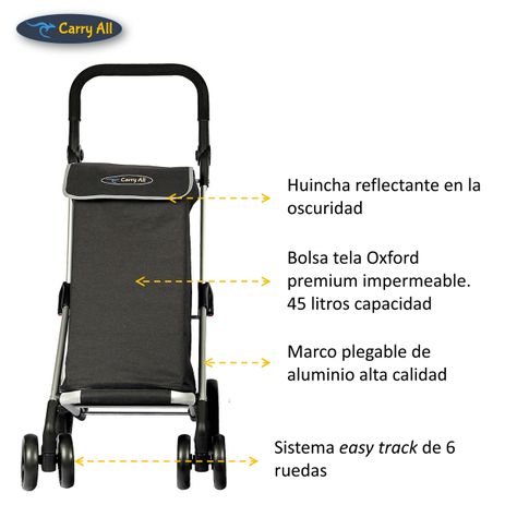 Carrito de Compras Premium Plegable Feria Gympie 55 Litros Bolso Cooler-3