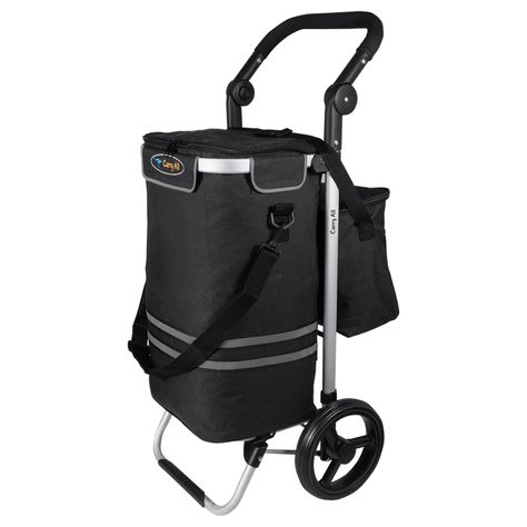Carrito de Compras Plegable Supermercado o Feria + Bolso Cooler Black-0