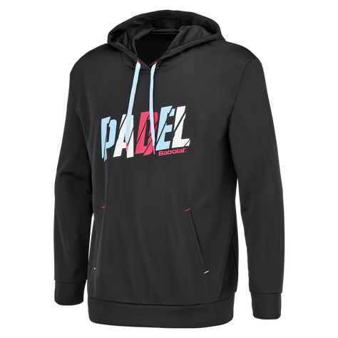 PADEL HOOD SWEAT MEN / Black/Black-1