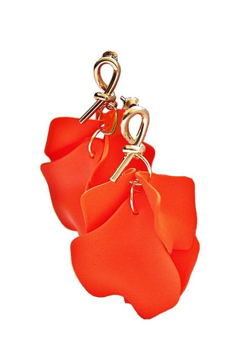 Aros Acero Raffaella Naranja VivaFelicia-0