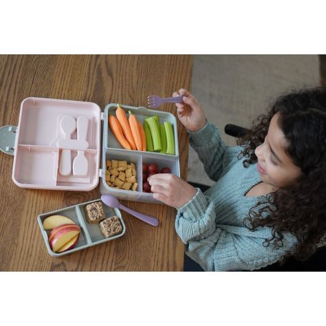 Lonchera Bento Box Con Cubiertos - Rosa-4