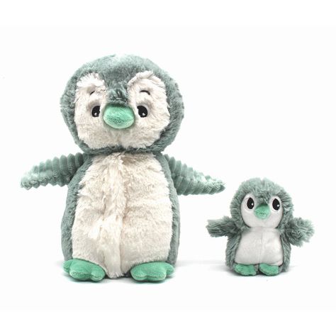 Peluche Pingüino Iglou Mamá Y Bebé - Menta-0