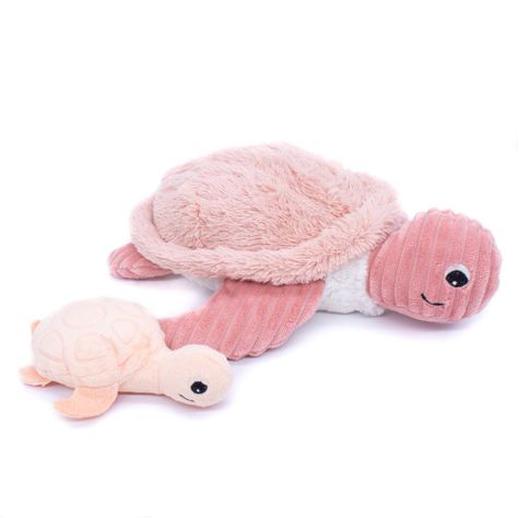 Peluche Tortuga Sauvenou Mamá Y Bebé - Rosa-0