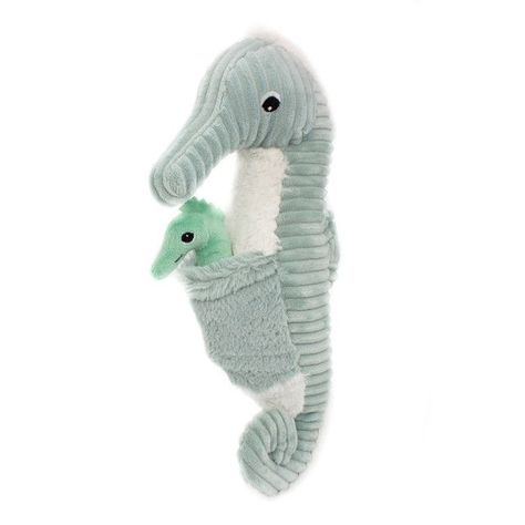 Peluche Caballito De Mar Papadou Papá Y Bebé - Menta-0