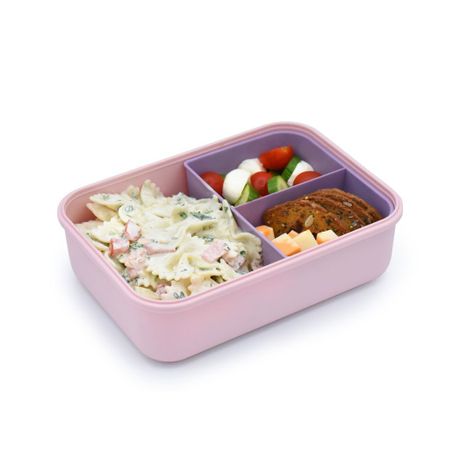 Lonchera Bento Con Divisiones Rosa 1250 ml-1