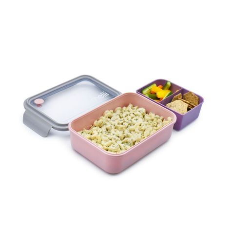 Lonchera Bento Con Divisiones Rosa 1250 ml-2