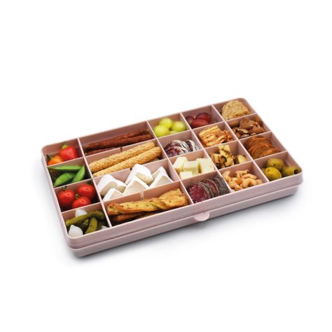Caja Contenedora XL Para Snacks Rosado-0
