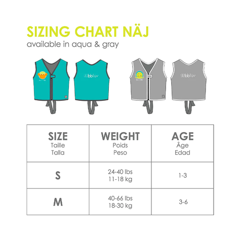 Chaleco De Natación Infantil Näj Talla 1 a 3 Años-5