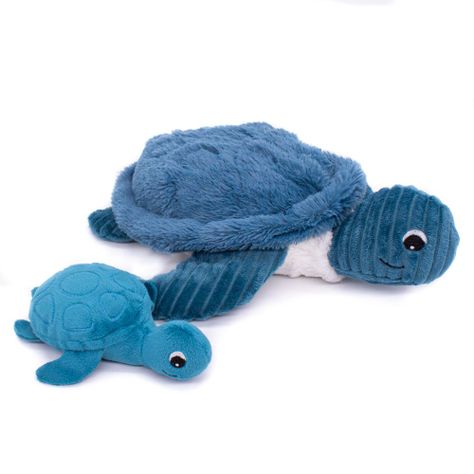 Peluche Tortuga Sauvenou Mamá Y Bebé - Azul-0