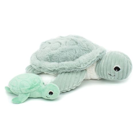 Peluche Tortuga Sauvenou Mamá Y Bebé - Menta-0