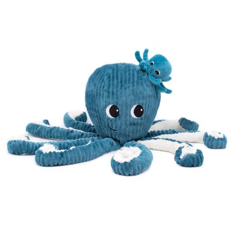 Peluche Pulpo Filou Mamá Y Bebé - Azul-0