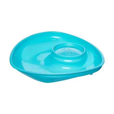 Plato Con Base De Succion Azul-0