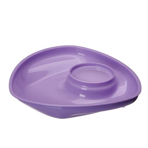 Plato con base de succión morado-0