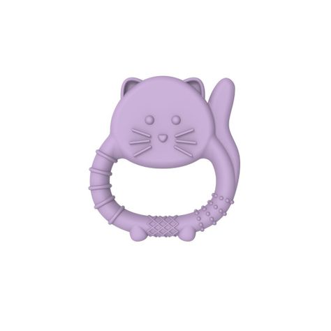Pack De 2 Mordedores De Silicona Bulldog Y Gato-2