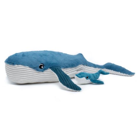 Peluche Ballena Gravillou Mamá Y Bebé - Azul-0