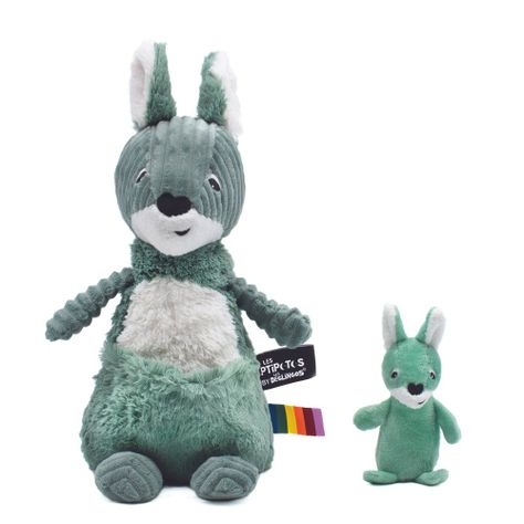 Peluche Canguro Allezou Mamá Y Bebé - Verde-0