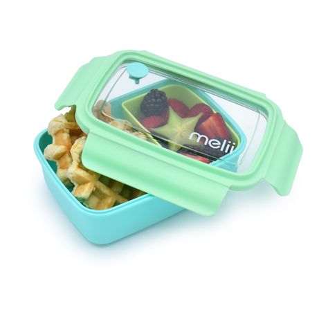 Lonchera Bento Con Divisiones Azul 880 ml-0