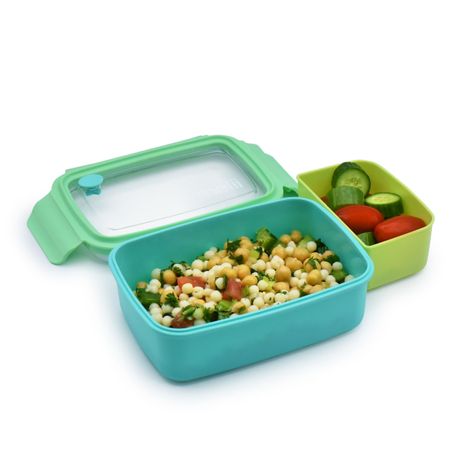 Lonchera Bento Con Divisiones Azul 880 ml-2