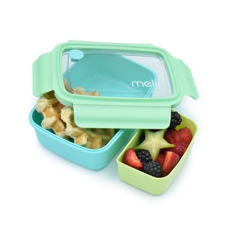 Lonchera Bento Con Divisiones Azul 880 ml-3
