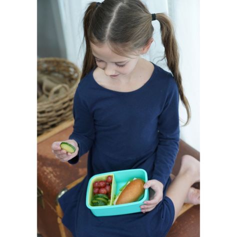 Lonchera Bento Con Divisiones Azul 880 ml-4