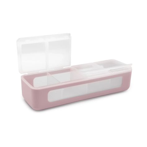 Pack De 2 Contenedores De 4 Compartimientos Rosado Y Morado-2