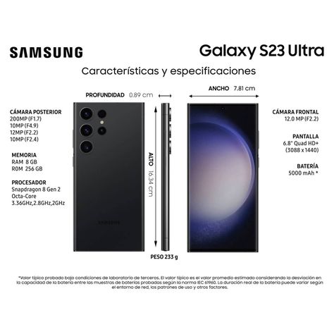 Samsung Galaxy S23 Ultra 5G 256GB - Reacondicionado - Negro-1