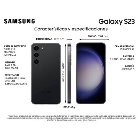 Samsung Galaxy S23 5G 128GB - Negro - Reacondicionado-1