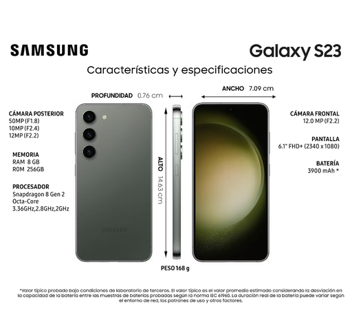 Samsung Galaxy S23 5G 128GB - Verde - Reacondicionado-1