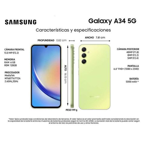 Samsung Galaxy A34 5G 128GB - Awesome Lime-1